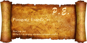 Posgay Eugén névjegykártya